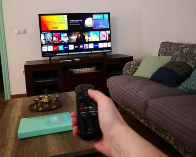 Una televisión o centro de entretenimiento en Casa rural 