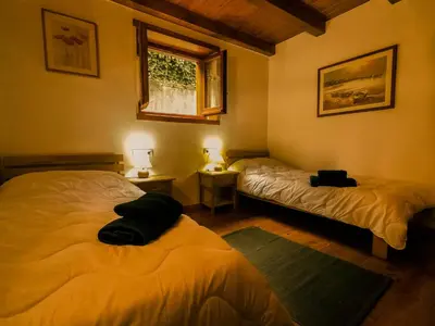 Cama o camas de una habitación en Apartamento Aneto