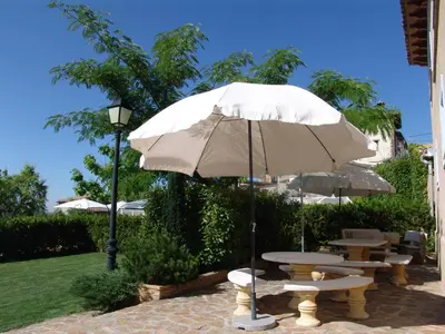 Jardín al aire libre en Apartamentos Casa Sanz