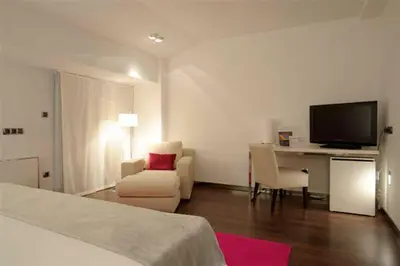 Cama o camas de una habitación en San Ramón del Somontano