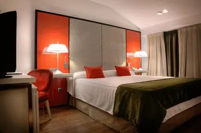 Cama o camas de una habitación en San Ramón del Somontano