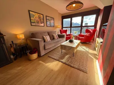 Zona de estar de Apartamento Vistas Peña Telera con WIFI