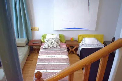Cama o camas de una habitación en Chalet Baldissera