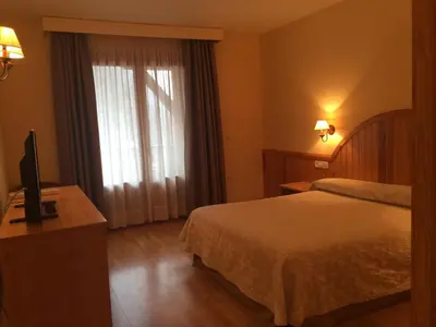 Cama o camas de una habitación en Hotel Estanys Blaus
