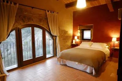 Cama o camas de una habitación en O Chardinet d'a Formiga