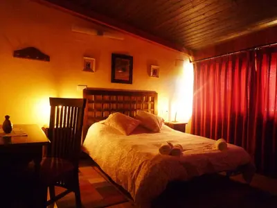 Cama o camas de una habitación en Posada Abadia de Sietamo