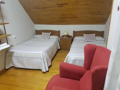 Cama o camas de una habitación en Casa rural Lucuj
