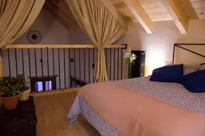 Cama o camas de una habitación en Casa Albana Pirineos