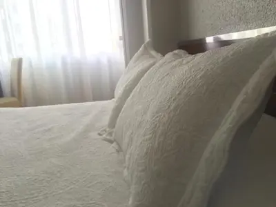 Cama o camas de una habitación en Hostal la Parrilla