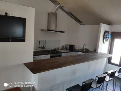 Una cocina o zona de cocina en loft el taller
