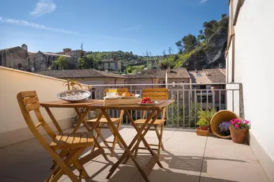 Un balcón o terraza de Apartamentos Terraza Ega