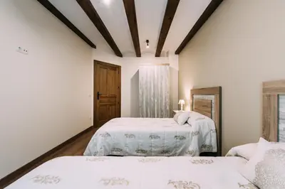 Cama o camas de una habitación en Casa Rural Monte Perdido