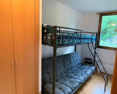 Litera o literas de una habitación en Apartamento 3 habitaciones en Pla de la Ermita - Aut