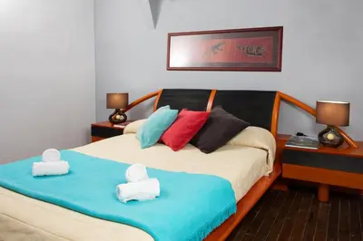 Cama o camas de una habitación en Aurora Boreal