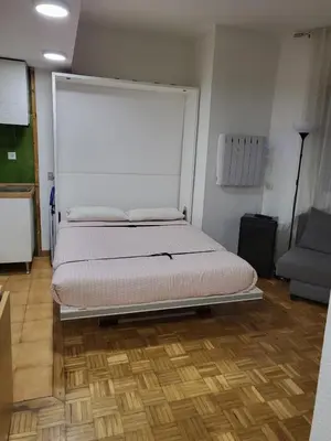 Cama o camas de una habitación en Apto VIELHA CENTRO Internet fibra