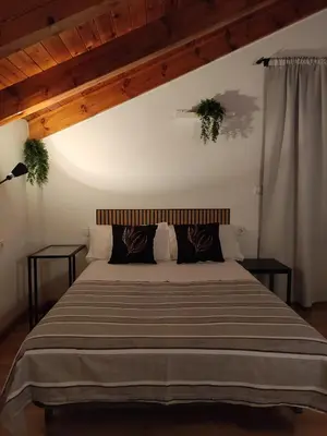 Cama o camas de una habitación en Alojamientos Turísticos TURBON - Campo