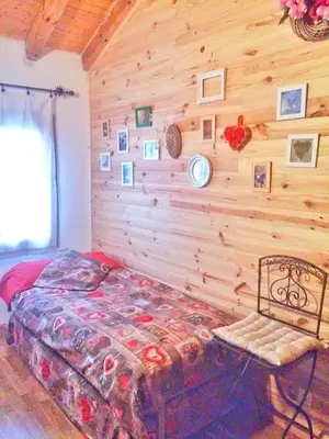 Cama o camas de una habitación en Unifamiliar con jardin VU-HUESCA-22-315