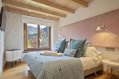 Cama o camas de una habitación en LUDERNA - Apartamento Vista Unha A