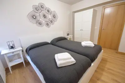 Cama o camas de una habitación en El Pórtico de las Bardenas