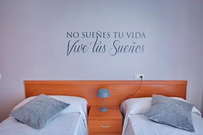 Cama o camas de una habitación en El Pórtico de las Bardenas