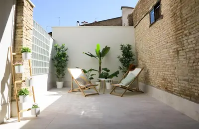 Un patio o zona al aire libre en El Oasis de la Estafeta