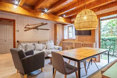 Zona de estar de Luderna - Apartamento con jardín Pleta de Arties Montardo