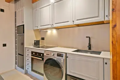 Una cocina o zona de cocina en Luderna - Apartamento con jardín Pleta de Arties Montardo