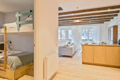 Cama o camas de una habitación en Luderna - Apartamento con terraza Bonaigua A4 Varicauba
