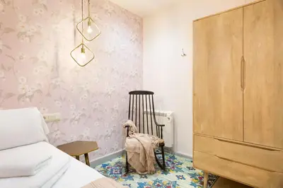 Cama o camas de una habitación en Luderna - Apartamento con terraza Bonaigua B1 Joanchiquet