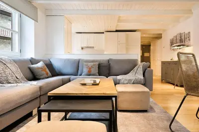 Zona de estar de Luderna - Apartamento Val de Ruda A17 era Cabana