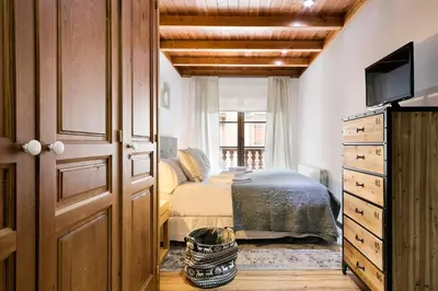 Cama o camas de una habitación en Luderna - Apartamento Val de Ruda A2 Comalada