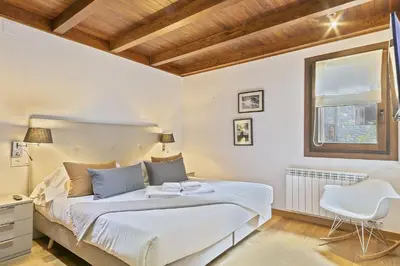 Cama o camas de una habitación en Luderna - Apartamento Val de Ruda B15 Baretja