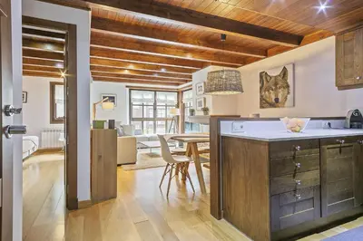 Una cocina o zona de cocina en Luderna - Apartamento Val de Ruda B15 Baretja