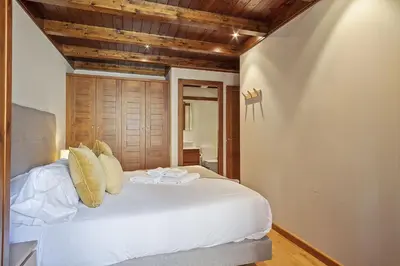 Cama o camas de una habitación en Luderna - Apartamento Val de Ruda B17 dera Artiga
