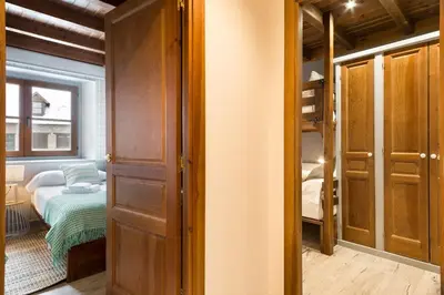 Cama o camas de una habitación en Luderna - Apartamento Val de Ruda B2 Pradets