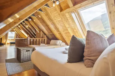 Cama o camas de una habitación en Luderna - Casa con jardín Montcorbison