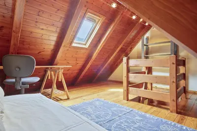 Cama o camas de una habitación en Luderna - Casa con jardín Vista Aneto