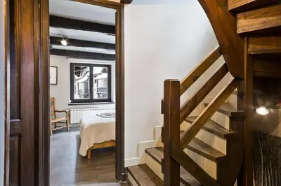 Cama o camas de una habitación en Luderna - Casa con terraza dera Aubeta