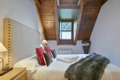 Cama o camas de una habitación en Luderna - Casa Val de Ruda II