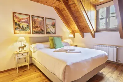 Cama o camas de una habitación en Luderna - Dúplex Gessa C9 dera Montanheta