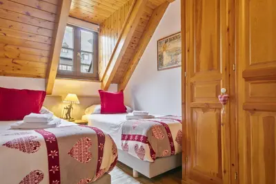 Cama o camas de una habitación en Luderna - Dúplex Gessa C9 dera Montanheta