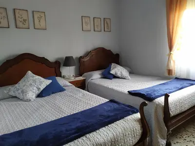 Cama o camas de una habitación en Casa Rural Villa de Ambel