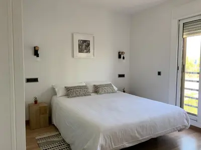 Cama o camas de una habitación en Apartamento Somos Ainsa