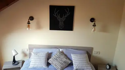 Cama o camas de una habitación en Family Duplex Esterri