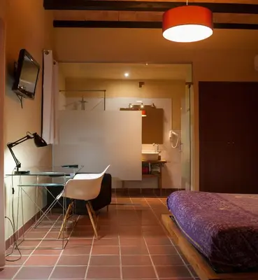 Cama o camas de una habitación en Torre del Prior