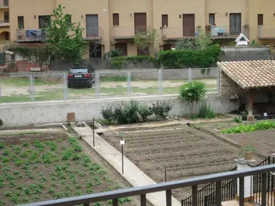 Jardín al aire libre en Fonda Urquizu