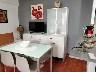 Una televisión o centro de entretenimiento en Casa Cartujet