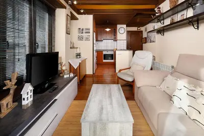 Una televisión o centro de entretenimiento en Apartamento La Santeta de Aran