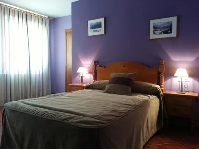 Cama o camas de una habitación en Hostal Pañart