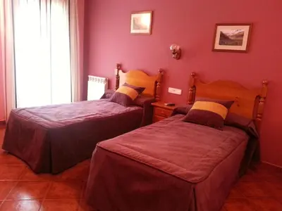 Cama o camas de una habitación en Hostal Pañart